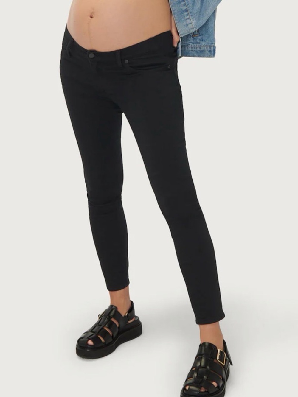 Hatch The Slim Maternity Jeans in Jet Black